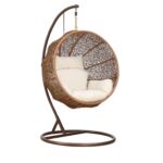 مرجيحة بلكونه بنية من قماش جاكوار بتصميم أنيق ومتين