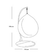 ⁦مرجيحة بلكونه بنية من قماش جاكوار بتصميم أنيق ومتين⁩ - الصورة ⁦3⁩