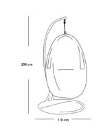 ⁦مرجيحة معلقة باللون الأخضر والبني من قماش جاكوار بتصميم عصري أنيق⁩ - الصورة ⁦4⁩