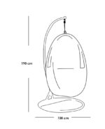 ⁦مرجيحة منزلية بيضاء بتصميم عصري من قماش جاكوار – راحة وأناقة في بيتك⁩ - الصورة ⁦4⁩