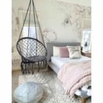 مرجيحة سقف حديد مطلي بخيوط قطنية باللون الأسود – تصميم أنيق ومتين