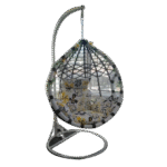 ⁦مرجيحة بلكونه من بلاستيك رتان وإسفنج بتصميم عصري مريح⁩ - الصورة ⁦4⁩