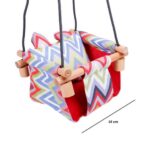 ⁦مرجيحه اطفال من خشب زان أحمر وقماش معالج متعددة الألوان⁩ - الصورة ⁦3⁩