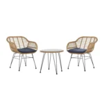 ⁦كراسي حديقة بيج رتان | طقم 2 كرسي وترابيزة مقاوم للعوامل الجوية⁩ - الصورة ⁦5⁩