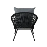 ⁦كراسي كافيهات مودرن بحبال رمادي مع طقم خارجي أنيق⁩ - الصورة ⁦4⁩