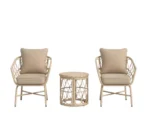 ⁦كراسي راتان طقم اثاث خارجي رتان طحيني بتصميم عصري⁩ - الصورة ⁦5⁩