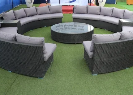 جلسات خارجية طقم أثاث خارجي رتان فيراني مودرن – كنبة 4 مقعد