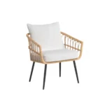 ⁦جلسات خارجية طقم أثاث خارجي رتان بيج مشبح – تصميم مودرن فاخر⁩ - الصورة ⁦7⁩