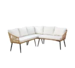 ⁦جلسات خارجية طقم أثاث خارجي رتان بيج مشبح – تصميم مودرن فاخر⁩ - الصورة ⁦11⁩