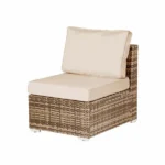 ⁦جلسات حدائق خارجية رتان بني فاتح مع قماش طحيني | أثاث خارجي فاخر⁩ - الصورة ⁦9⁩