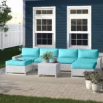 ⁦جلسات خارجية للمنازل من رتان أبيض أنيق – أثاث خارجي مودرن⁩ - الصورة ⁦7⁩