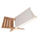 كرسي بحر خشب زان بني وبيج عملي ومريح