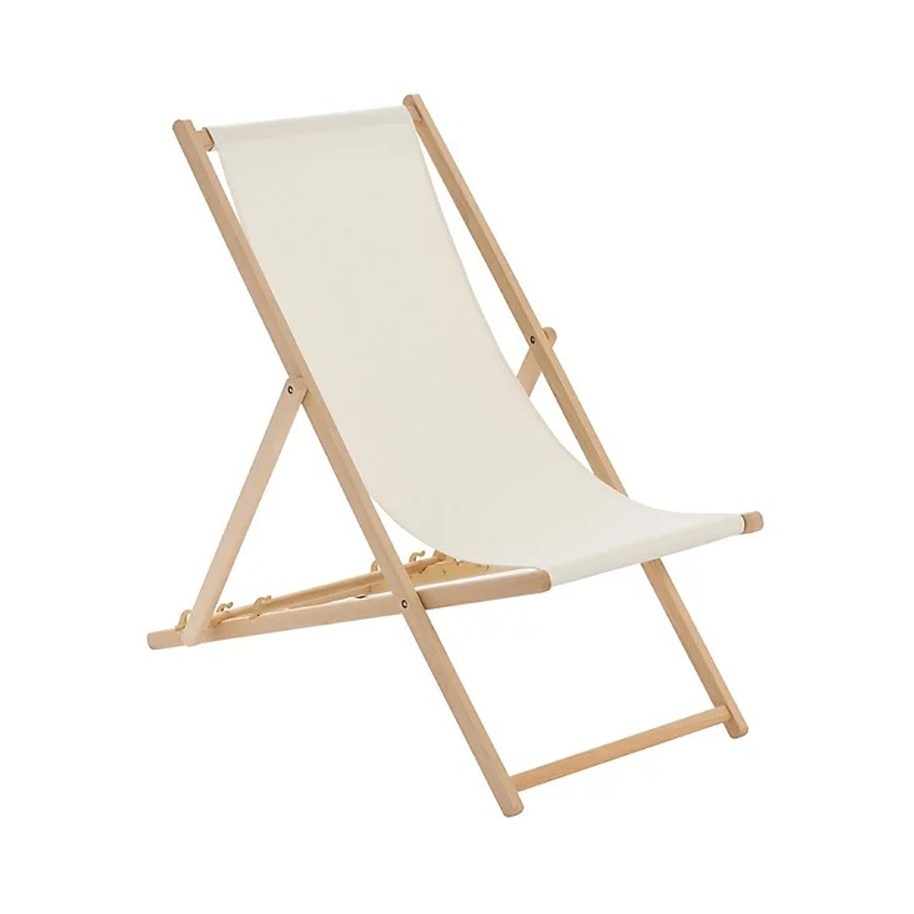 Beech wood beach chair كرسي بحر خشب زان بقماش مقاوم للمياه والشمس - الصورة 1
