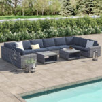 ⁦ركنة بكين رتان رمادي أنيق – جلسات خارجية فاخرة من اثاث خارجي مقاوم للعوامل الجوية⁩ - الصورة ⁦3⁩