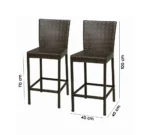 ⁦كرسي بار طقم رونا 6 كراسي رتان بيور عصري وفاخر⁩ - الصورة ⁦6⁩