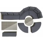 ⁦جلسات خارجية طقم اثاث خارجي مودرن قماش رمادي غامق⁩ - الصورة ⁦8⁩