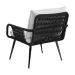 ⁦كراسي بلكونة كرسي احبال عصري باللون الأسود – خامات متينة ومقاومة⁩ - الصورة ⁦4⁩