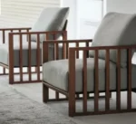 كراسي كافيهات خشب موسكي مودرن للمساحات الخارجية