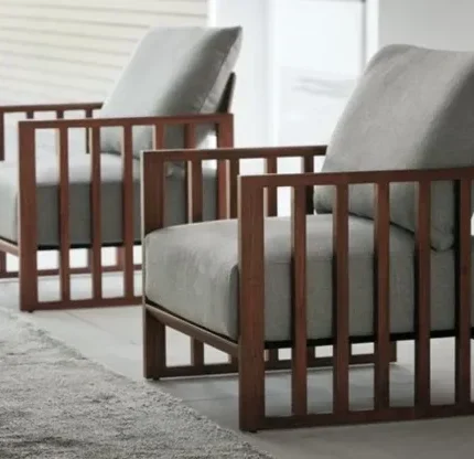 كراسي كافيهات خشب موسكي مودرن للمساحات الخارجية