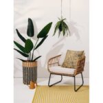 كرسي خارجي بخامة حديد متين وقماش جاكوار أنيق – تصميم عملي ومريح