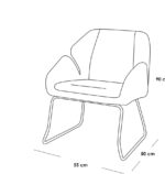 ⁦كرسي رتان خارجي بخامة جاكوار وأرجل حديد أنيقة⁩ - الصورة ⁦5⁩