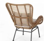 ⁦كرسي رتان خارجي بخامة جاكوار وأرجل حديد أنيقة⁩ - الصورة ⁦4⁩