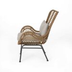 ⁦كرسي رتان خارجي بخامة جاكوار وأرجل حديد أنيقة⁩ - الصورة ⁦3⁩