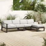 ركنه حديد 300x160 سم | أثاث معدني فاخر ضد الصدأ باللون الأسود