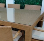 ⁦كراسي سفرة مودرن طقم رتان 8 أفراد فخم⁩ - الصورة ⁦3⁩