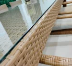 ⁦كراسي سفرة مودرن طقم رتان 8 أفراد فخم⁩ - الصورة ⁦4⁩