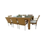 ⁦كراسي سفرة مودرن طقم رتان 8 أفراد فخم⁩ - الصورة ⁦6⁩