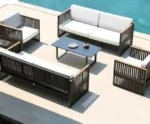 جلسات حدائق خارجية مودرن من طقم اثاث خارجي بتصميم أنيق ومقاسات مريحة