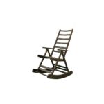 ⁦كرسي خشب هزاز بني قابل للطي من خشب الزان الفاخر⁩ - الصورة ⁦4⁩