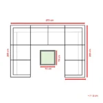 ⁦جلسات خارجية رتان بني مع وسائد رمادية – أثاث خارجي فخم ومقاوم للعوامل الجوية⁩ - الصورة ⁦7⁩