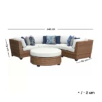 ⁦جلسات خارجية نصف دائرية خشابية | أثاث خارجي فاخر⁩ - الصورة ⁦3⁩