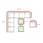 ⁦جلسات خارجية رتان بني مع وسائد رمادية – أثاث خارجي عصري مقاوم للعوامل الجوية⁩ - الصورة ⁦6⁩