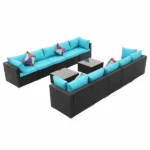 ⁦جلسات خارجية رتان أسود مع اثاث خارجي فاخر⁩ - الصورة ⁦3⁩