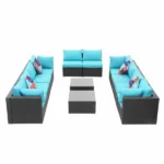 ⁦جلسات خارجية رتان أسود مع اثاث خارجي فاخر⁩ - الصورة ⁦5⁩