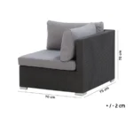 ⁦جلسات خارجية للمنازل من اثاث خارجي رتان فيراني وقماش رمادي أنيق⁩ - الصورة ⁦5⁩