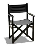 كرسي بحر خشب زان أسود عملي ومتين