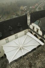 شمسيات بحر كهربائية 10×10 متر فولاذية مع تحكم عن بعد