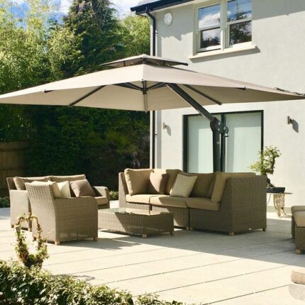 مظلات شمسية للبيع ألفا أمبريلا 400 – 3×3 متر فولاذية متينة