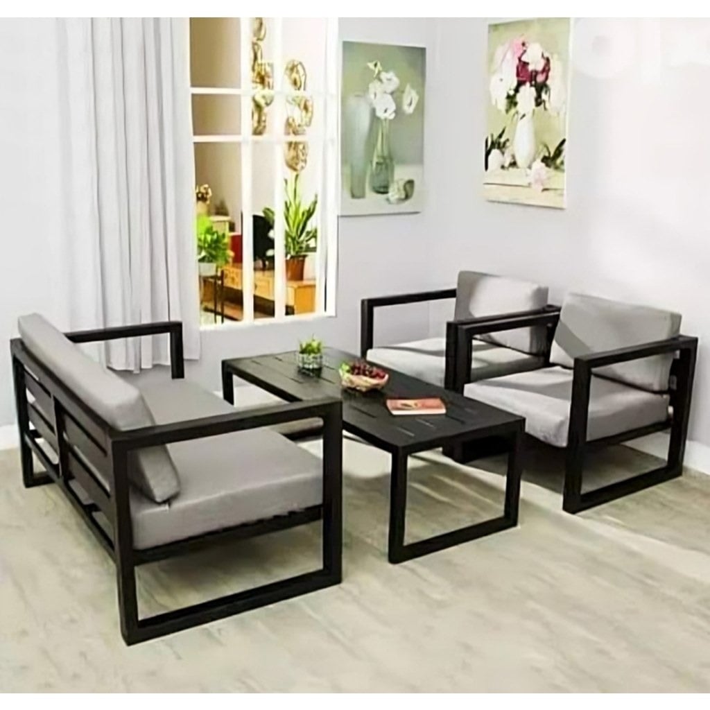 12_-_o (1) اثاث خارجى معدنى طقم حديد وخشب موسكي 6 مقاعد مودرن - الصورة 1